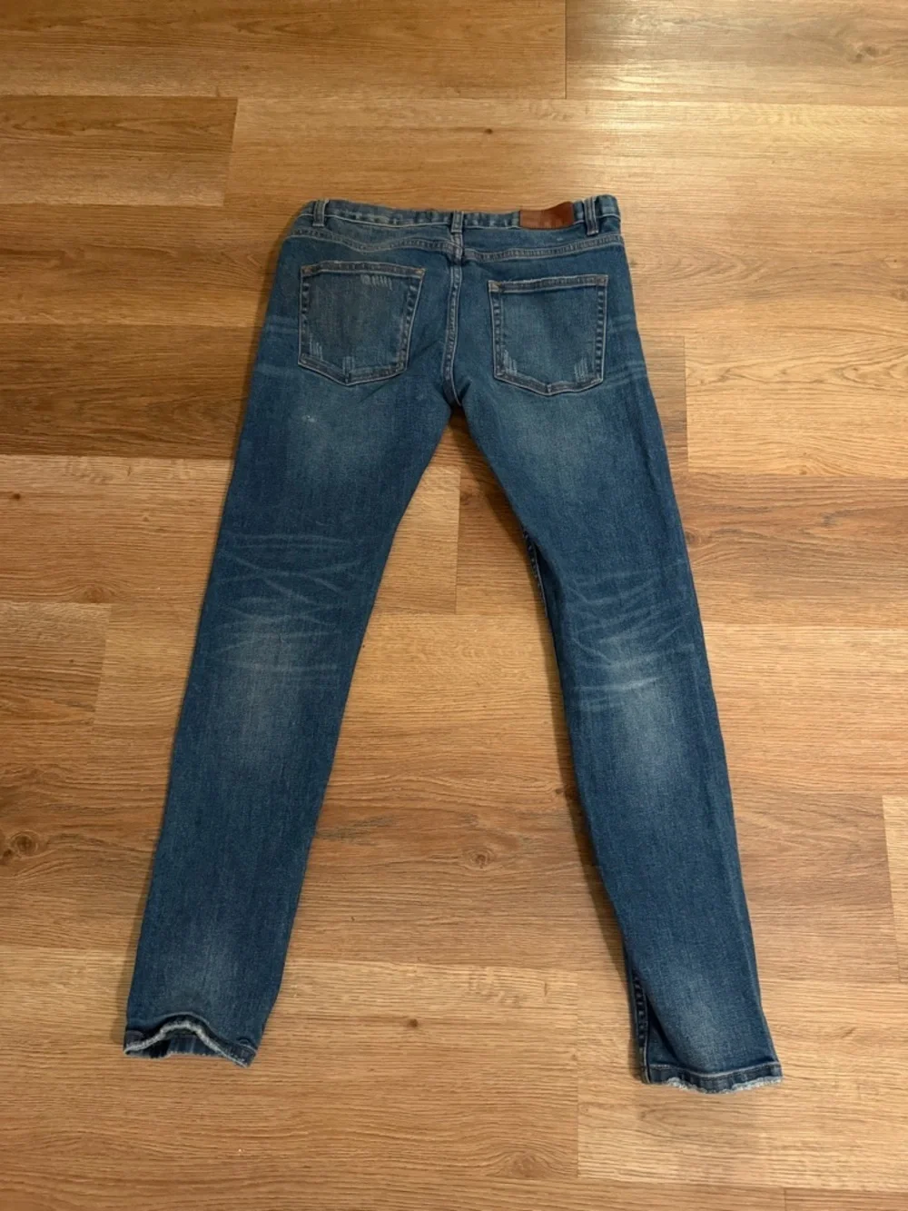 The Kooples Men's Dark Blue Skinny Jeans with Distressed Detail